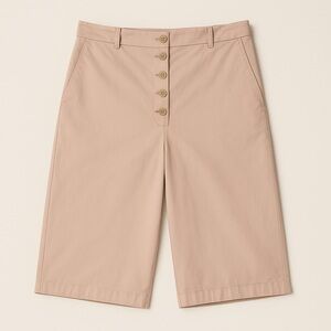 COS Tan Button Front Shorts Size 8